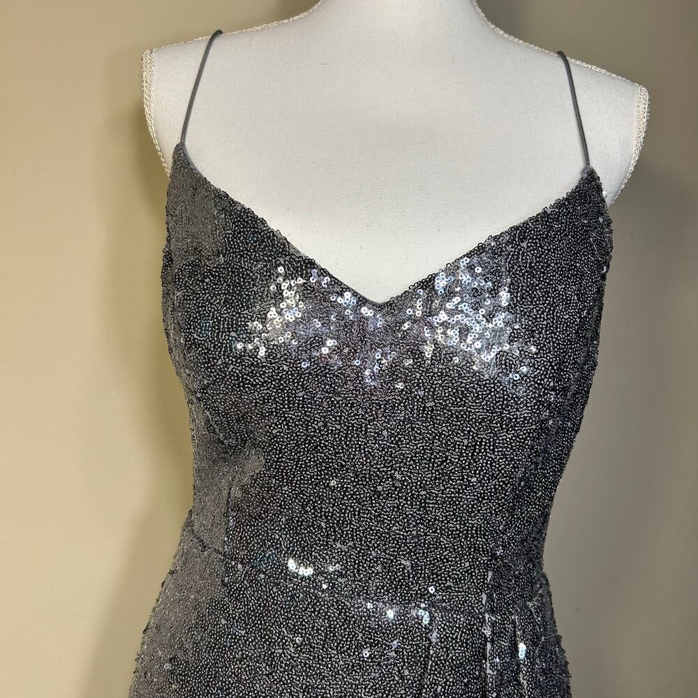 B. Darlin , V-neck, Spaghetti Strap Sequin Mini Dress-Size 11/12 - Picture 3 of 14
